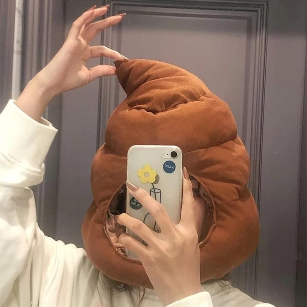 Warm Cap Poop Hat Full Headgear Plush Poop Hat Funny Funny Poop Hat Party