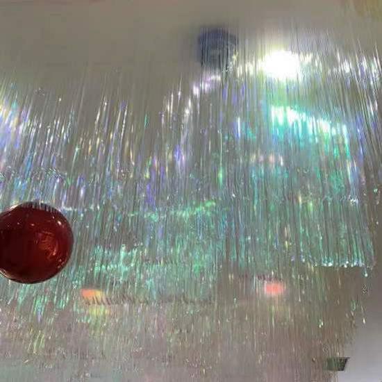 Лазерный фон с бахромой и мишура для украшения вечеринки или мероприятия