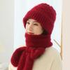 Handwoven Wool Squirrel Hat-Scarf Combo: Stylish, Warm, Outdoor Essential for Autumn & Winter