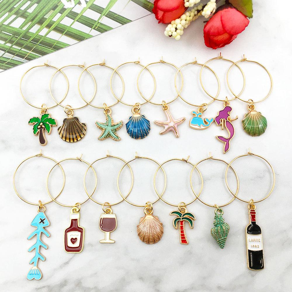 Nine-Character Earrings, Simple Earrings, Earrings, Studs, Red Wine Set, Handmade Creative Diy Round Earrings Material