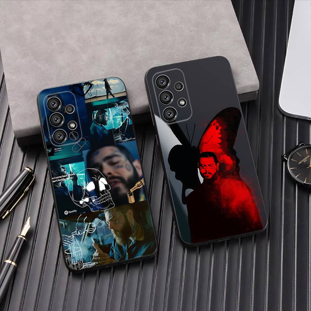 King P-Post M-Malone Phone Case For Samsung Galaxy A13,A21s,A22,A31,A32,A52,A53,A71,A80,A91 Soft Black Shell