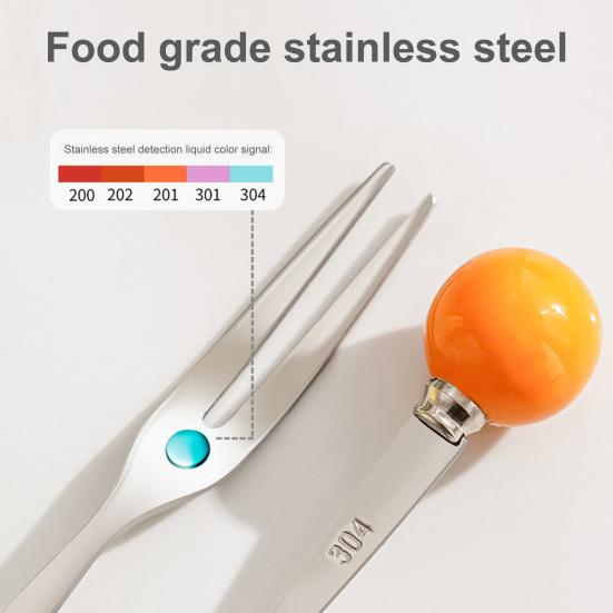Fruit Fork Dessert Fork Set with Storage Jar Easy To Clean Stainless