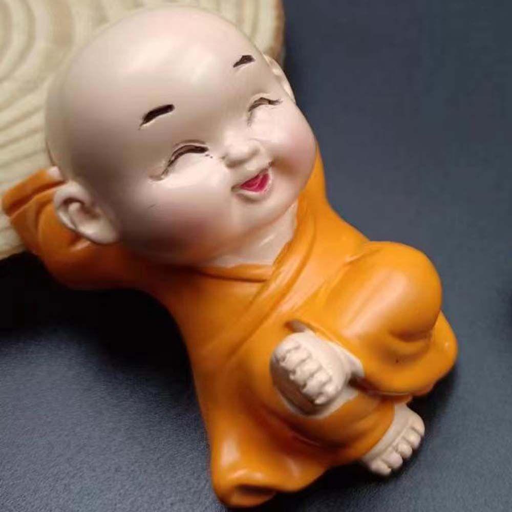 DIY Миниатюрная фигурка Будды Милая маленькая скульптура монаха Украшения Будды Декор для автомобиля