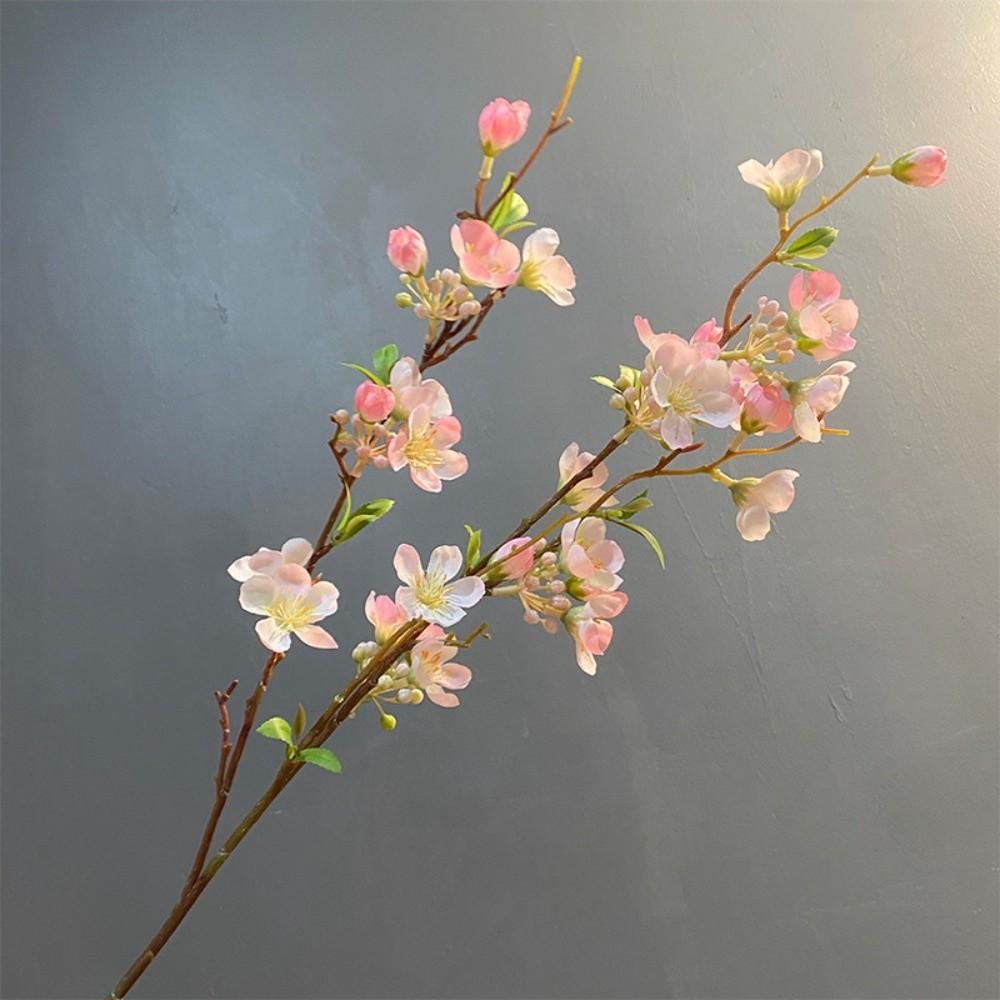2 Fork Artificial Apple Blossom Branch 84cm Faux Flowers Elegant Cherry Blossom Branch Living Room