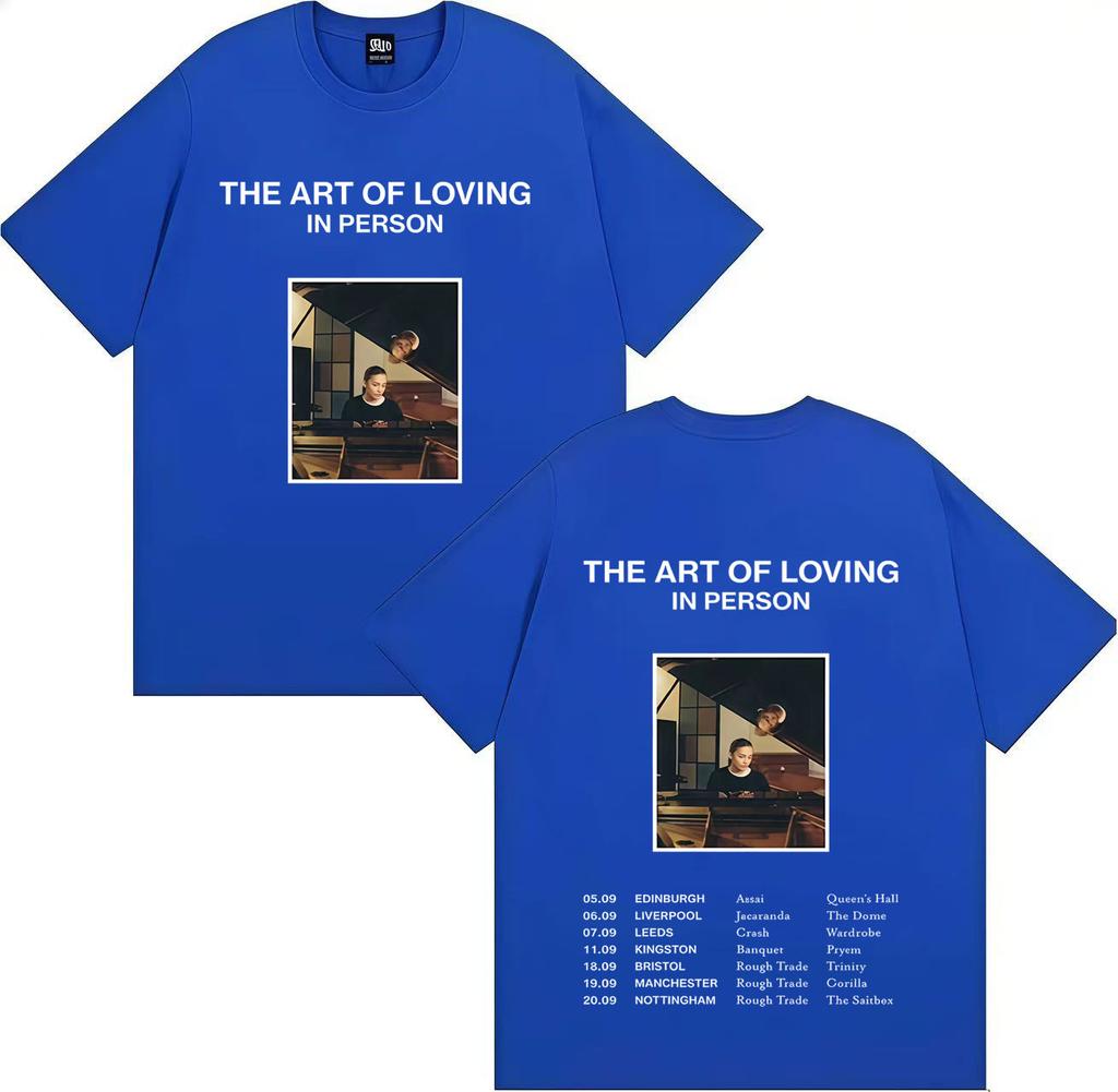 Певица Оливия Дин Готический Графический Принт The Art of Loving Tour Футболка Модная Оверсайз Футболка Мужская Женская Чистый Хлопок Уютные Футболки