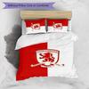 Middlesbrough Football Printed 3 Pieces Bedding Set, Comfortable Skin Friendly Bedroom Duvet Cover Set