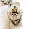 For Tecno Pop 4 LTE / Pop 4 Air Feather Crown Initial Letter Phone Case For Tecno Pop4 Lte 4Air Soft Silicone Covers Bumpers