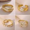 18k Copper-Plated European and American Zircon Ring for Women - Trendy, Niche Fashion, Fade-Resistant.