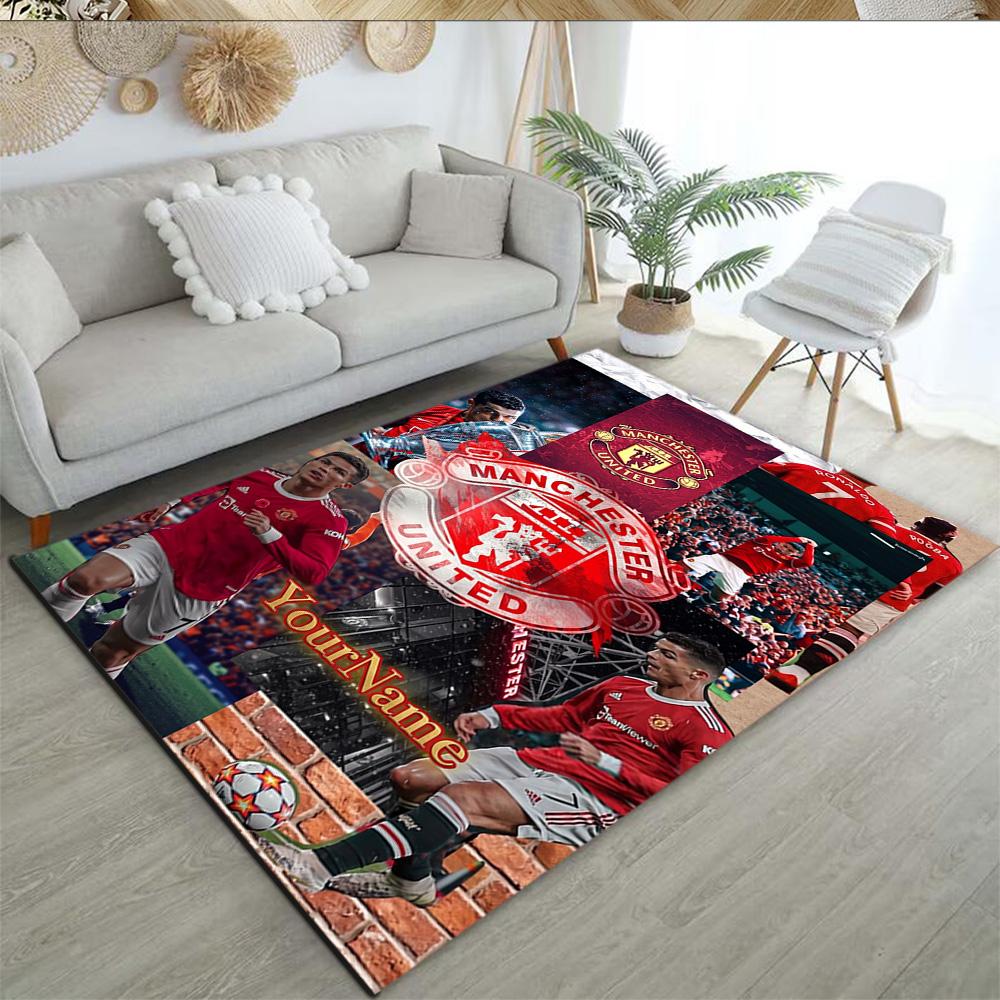 Manchester Personalized Text Floor Rug Office Rug Perfect for Dining Room Entryway Playrooms Study room Antislip Carpet Office home decor