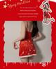 Velvet Bow Cutout Lingerie Set: Plush Patchwork Christmas Uniform for Women