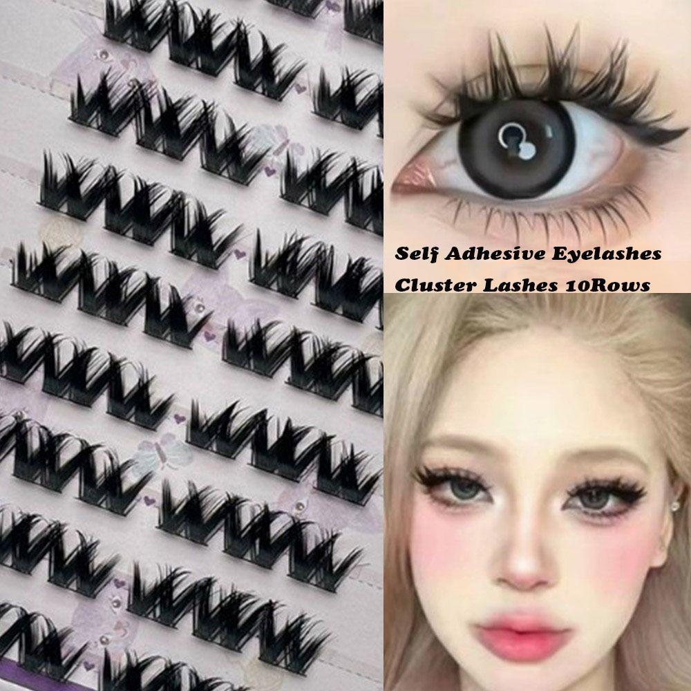 Многоразовые пучковые ресницы 10 рядов Мягкие пучки ресниц как у айдола Новые самоклеящиеся ресницы