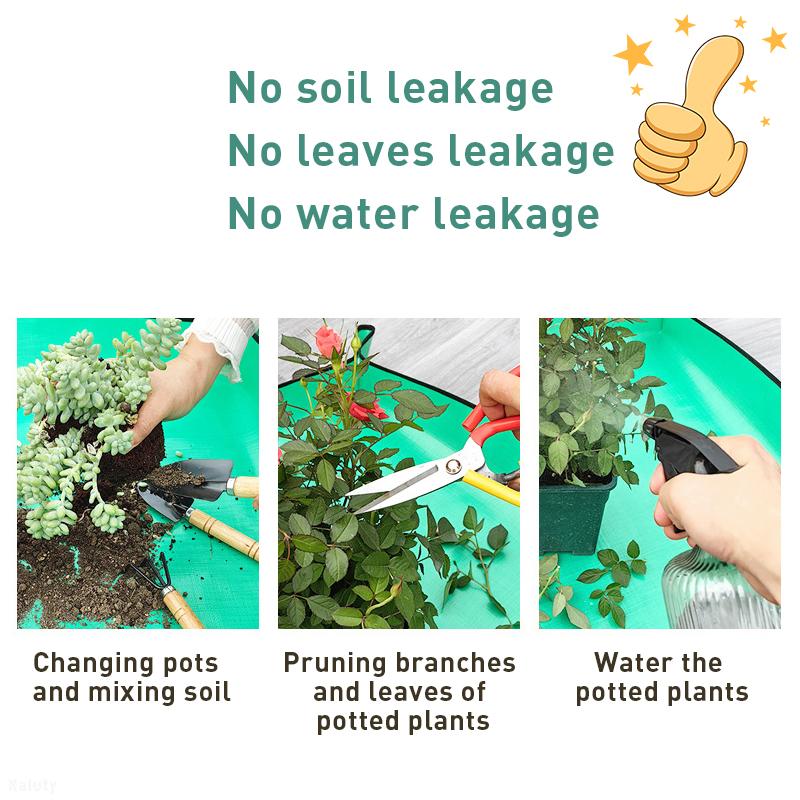 Водонепроницаемый складной коврик для посадки, садовый коврик, подложка для горшков, пересадка, смешивание почвы, обрезка растений, садовый инструмент