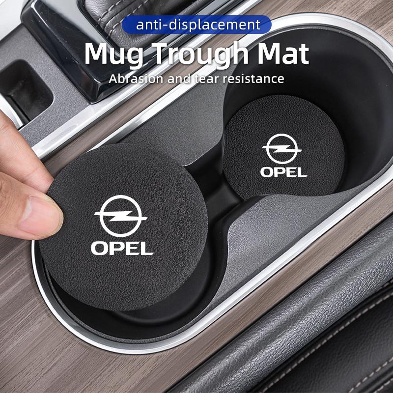 AAAYQ1 Car Coaster Carbon Mug Drinking Pad Cup Non-Slip Mat Accessories For Opel Corsa Astra Insignia Vectra Zafira Meriva Mokka G