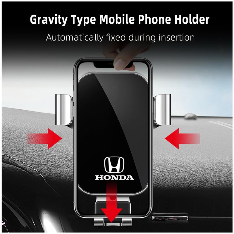 rlbn5 Car GPS Bracket Gravity Type Mobile Phone Holder Accessories For Honda Civic Fit Jazz Accord Pilot CRV Odyssey Passport City HRV