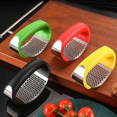 Пресс для чеснока из нержавеющей стали Ручная терка для имбиря и орехов Измельчитель Эргономичный кухонный гаджет для дома и ресторана