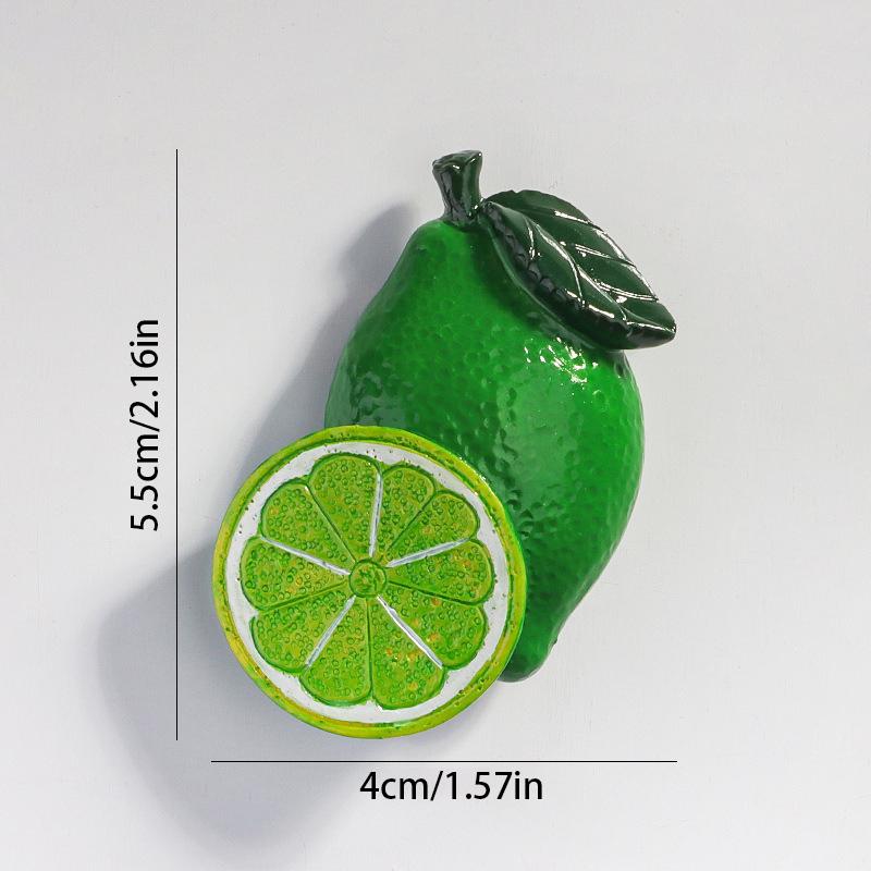 3D Fruits Refrigerator Magnets Resin Simulation Food Fridge Magnetic Photo Message Sticker Memo Board Reminder Kitchen Decor