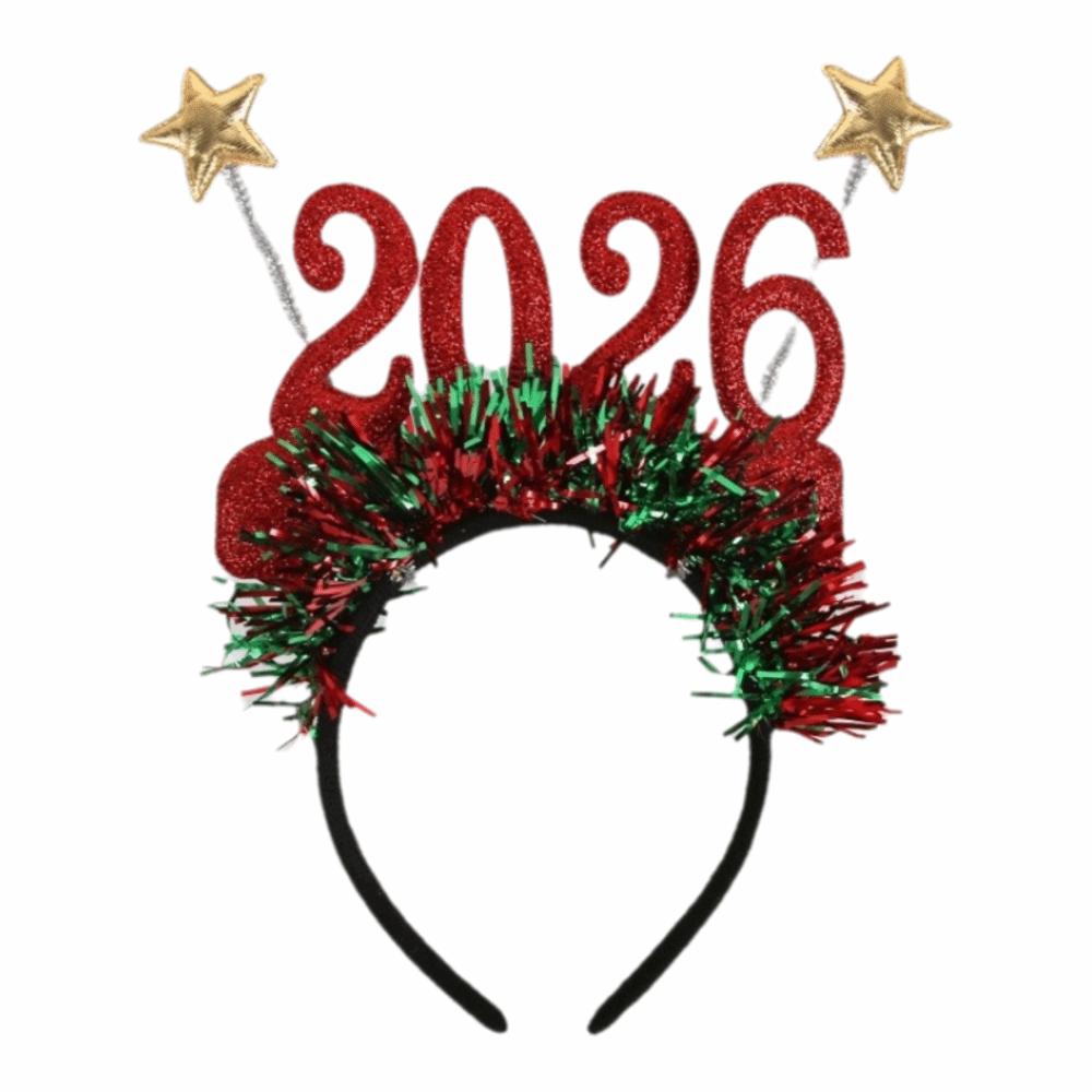 Star Color Strip 2026 Hairband New Year‘s Eve Xmas Hair Accessories  Cosplay Prop