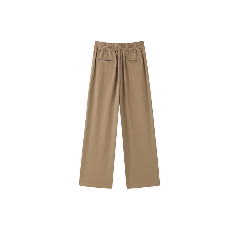 Peacebird Women's High-Waisted Drapey Wide-Leg Casual Pants