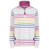 Lazy Jacks Womens/Ladies Striped Quarter Zip Sweatshirt