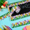 5/10M/Roll Tulip Flower DIY School Blackboard Classroom Floral Bulletin Border Mother's Day Coated Paper Bulletin