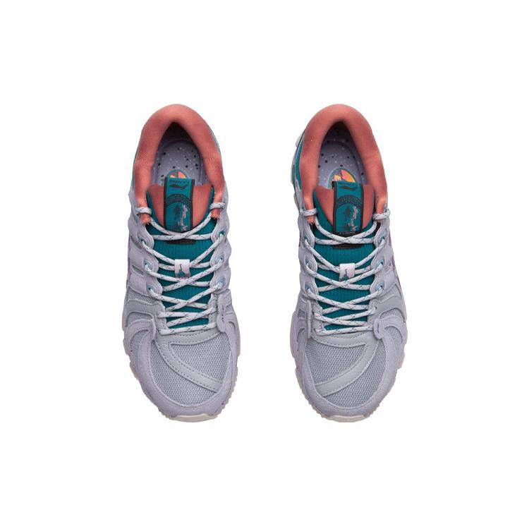 Li Ning Exceed Infinity Амортизация Устойчивость к истиранию Поддержка Низкие Повседневная обувь Женская Серый Зеленый ARZP012-2