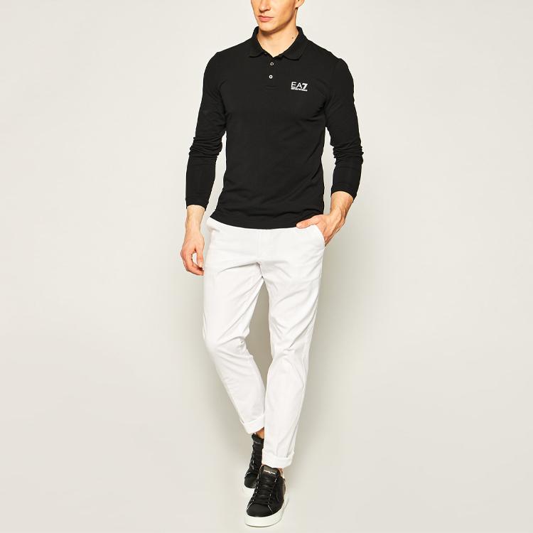 Emporio Armani Мужская футболка-поло EA7 Черная 8NPF05-PJM5Z-1200