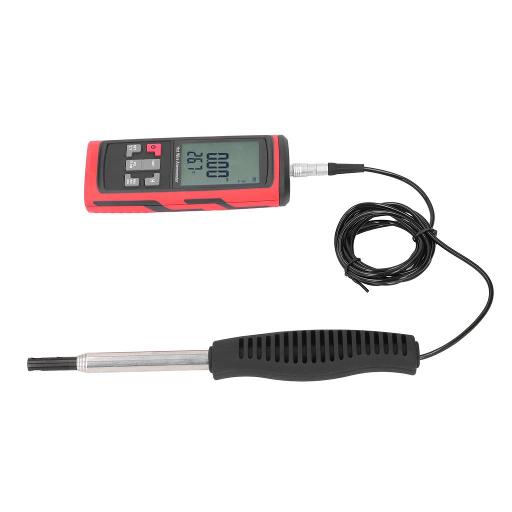 Digital Anemometer High Accuracy HD Handheld Telescopic Multifunctional Wind Speed Meter with Temp H