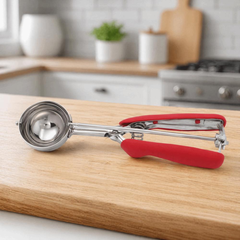 3pcs set Trigger Release Ice Cream Scoop Set Stainless Steel Stainless Steel Scoop  Food Preparation