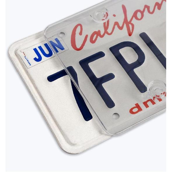 2 Pack Clear License Plate Cover And Frame Combo, License Plate Protector Unbreakable License Plate Shields Tag Holder Fits Standard US Plates With