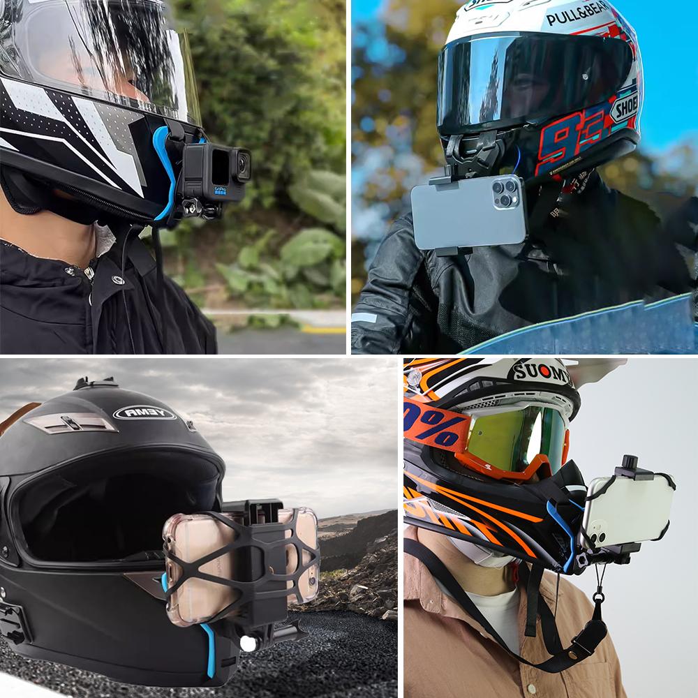 Подставка для телефона на мотоциклетный шлем, держатель для GoPro Hero Insta360, держатель для спортивной экшн-камеры, аксессуары для мотоциклетной камеры