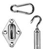 Shade Sail Hardware Kit 304 Stainless Steel Hardware Kit for Triangle Square Rectangle Sun Shade Sail Installation in Garden Patio Lawn Deck