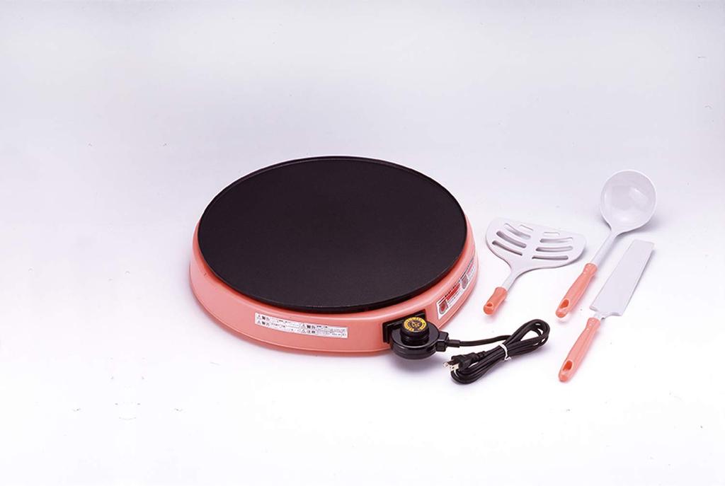 Sugiyama Metal Homemade Crepe Hot Plate, Creple, Pink, KS-2665