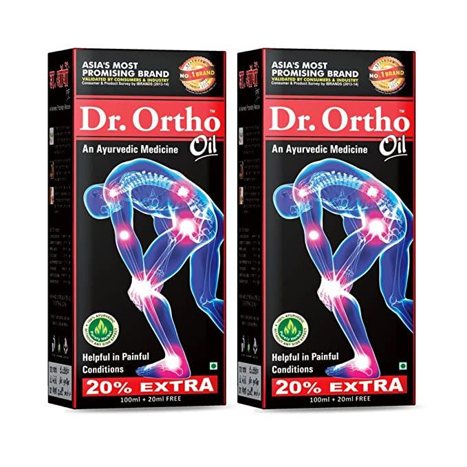 Масло аюрведической медицины Dr Ortho Pain Relief - 100 мл + 20 мл дополнительно, упаковка 1 шт.