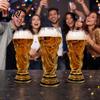 Durable Beer Mug Trophy Glass, 480ml Football Cup, Champion Shaped Soccer Party Gift for Lovers Glass