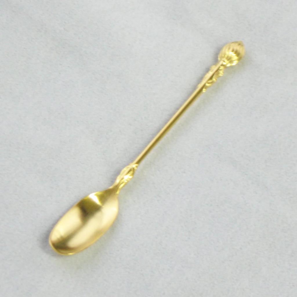 Nagao Brass Coffee Made in Japan Spoon, Gold, 12.7cm, Sylpheed,