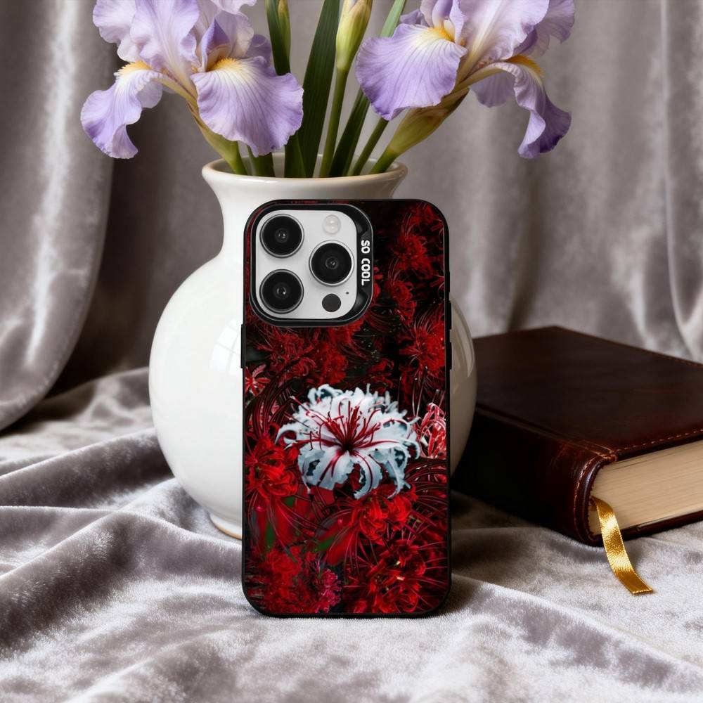 Чехол для телефона G-Ghoul R-Red Spider Lily Tokyo Для iPhone17,16,15,14,13,12,11 Plus,Pro Max Конфетный Посеребренный Внутренний Чехол