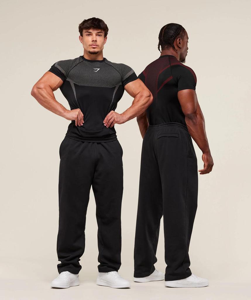 Мужская дышащая компрессионная футболка GYMSHARK с коротким рукавом, для тренировок, быстросохнущая