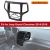 Black Wood Grain Center Radio Navigation Panel Cover For Grand Cherokee2014-2018