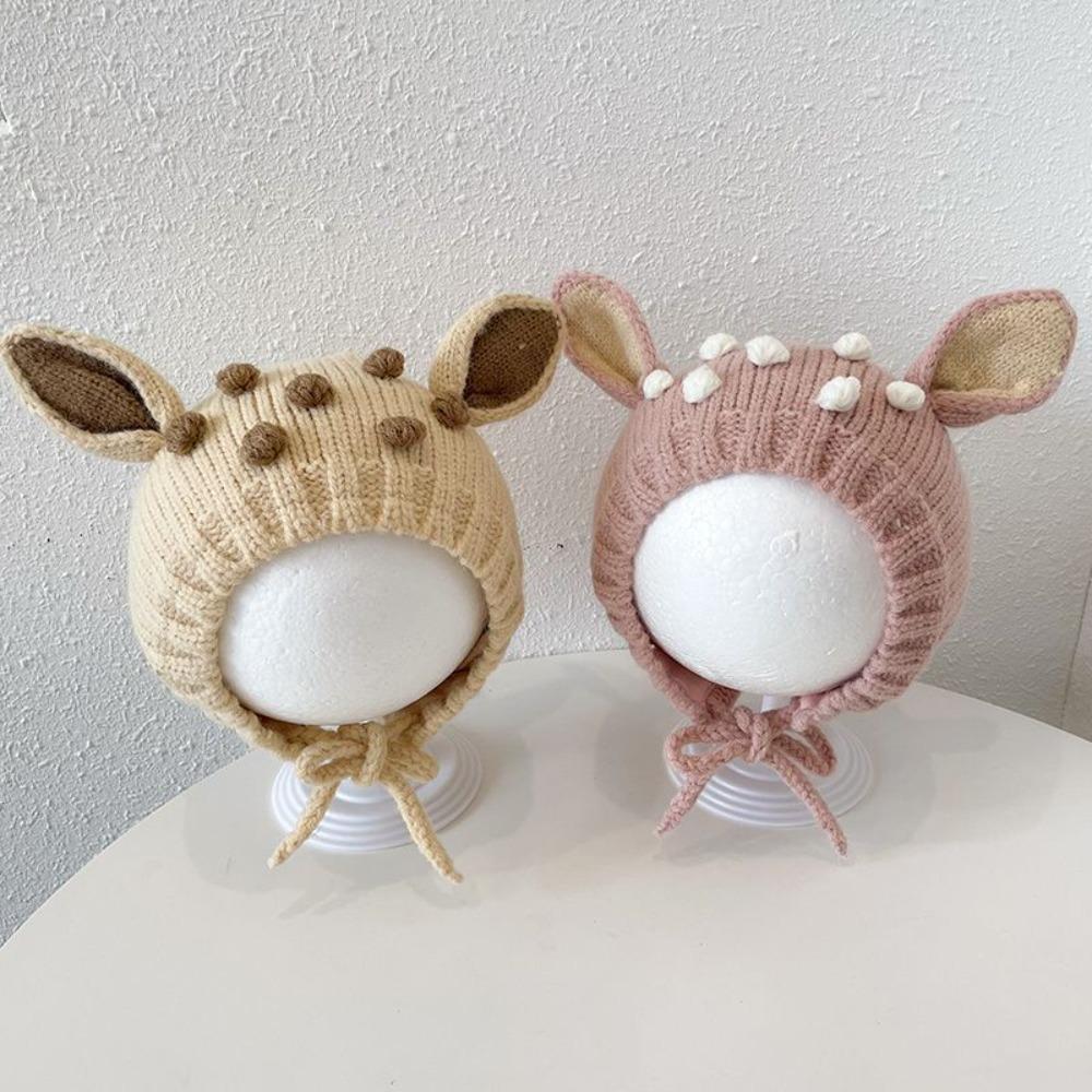 Очаровательная детская вязаная шапка, мягкая детская шапочка, новые детские шапки с олененком, зимняя