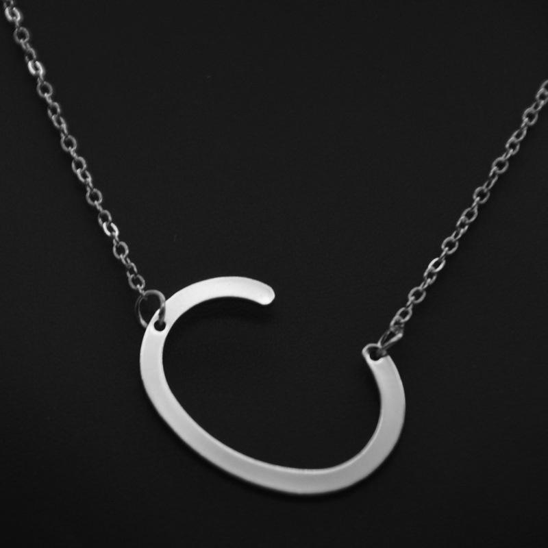 Женское ожерелье из 26 английских букв с орнаментом, пульсирующая цепочка, персонализированное ожерелье с буквами