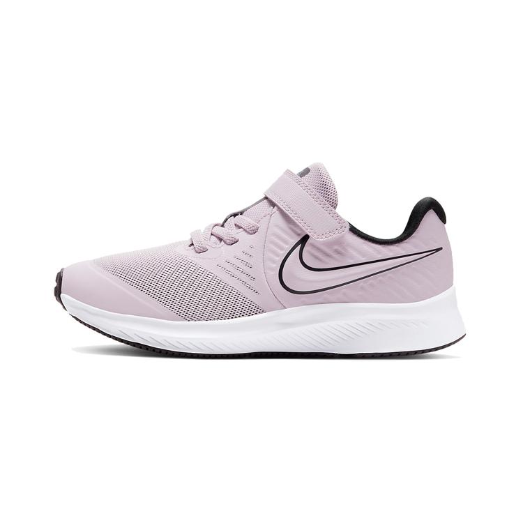 Nike Кроссовки для бега Star Runner 2 с амортизацией, износостойкие, низкие, Бело-фиолетовые, для детей 3-7 лет AT1801-501