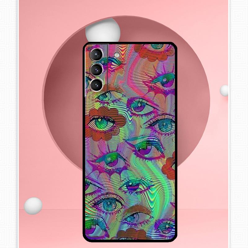 Чехол с иллюстрацией глаза для Samsung Galaxy S24 Ultra S22 Plus S20 S21 FE S8 S9 S10 Note 10 20 S23 Ultra
