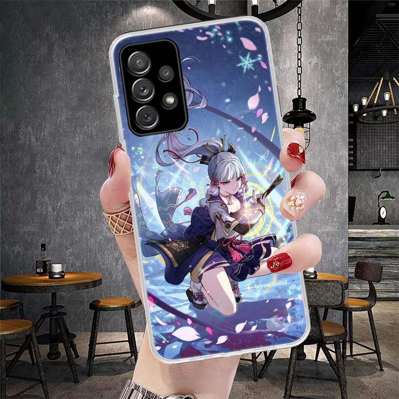 Чехол для телефона Genshin Impact Kamisato Ayaka для Samsung Galaxy A12 A22 A32 A52 A72 A02S A51 A50S A71 A70 A31 A20S Note 20 Ultra S10