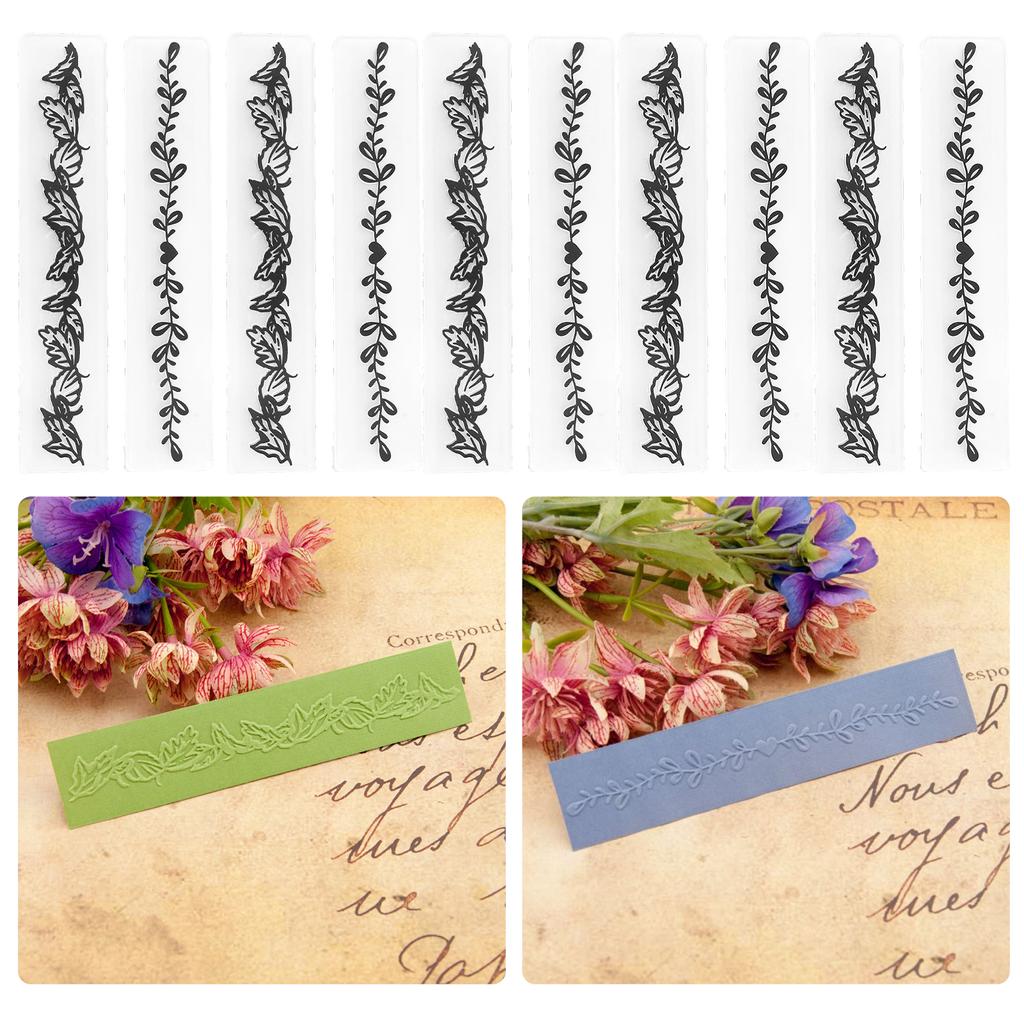 10Pcs Plastic Embossing Folders Embossed Template DIY Card Making Scrapbooking Paper Craft Tool