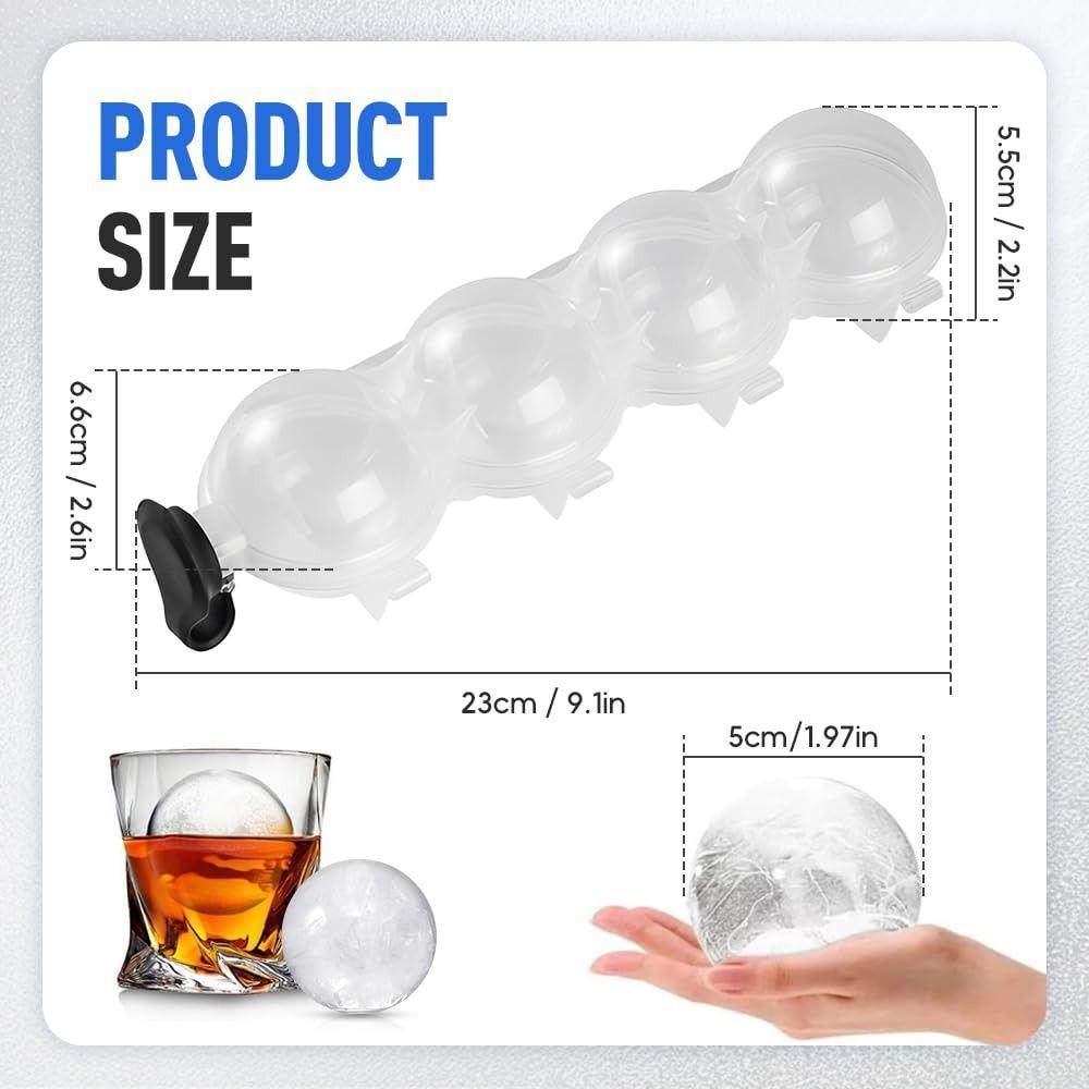 Clear Ice Cube Mold Round Ice Cube Maker Summer Ice Box  for Bar Party