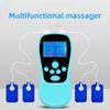 Мини-массажер с синим экраном и двумя отверстиями для зарядки, низкочастотный импульсный меридиональный массажер для шейного отдела позвоночника, цифровой меридиональный массажер