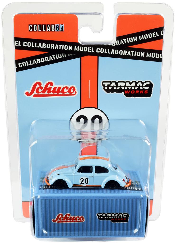 TARMACWORKS Volkswagen Beetle Low Ride Height Finished Product 1/64 Blue/Orange