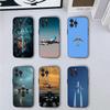 Чехол для телефона с изображением самолета Чехол для телефона для iPhone 16,15,14,13,12,11,Pro,X,XS,Max,XR,Plus,Mini Мягкий черный чехол