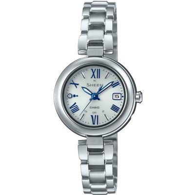 SHEEN SHW-7100TD-7AJF [Радиоуправляемая модель SHEEN 10 атм водонепроницаемые женские часы с маленьким титановым ремешком]