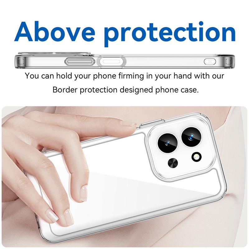 Для чехла Xiaomi Poco C85 Чехол Xiaomi Poco C85 Funda Прозрачный ПК + Силиконовый Ударопрочный Защитный Чехол для Телефона Для Xiaomi Poco C85